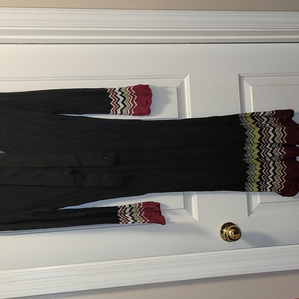 Jonathan Martin XL Black Belted Sweater Dress